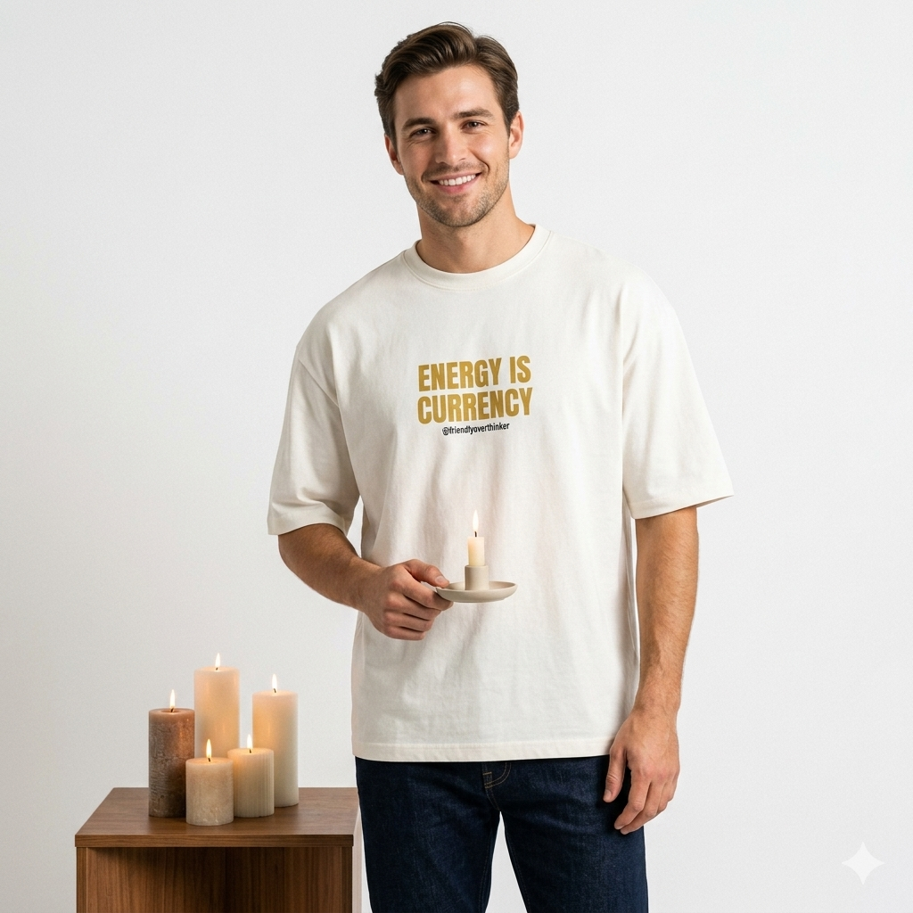 Energy Is Currency — Oversized Statement Tee