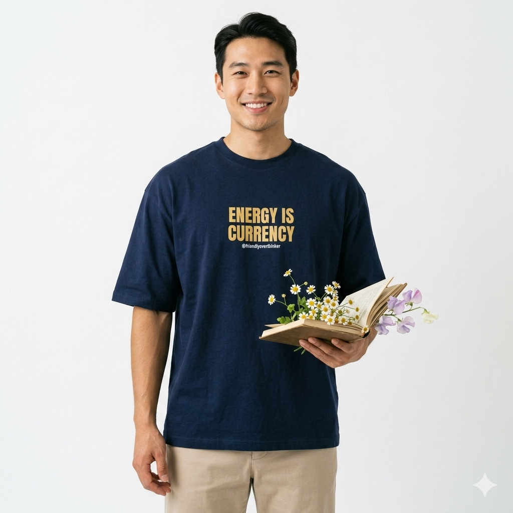 Energy Is Currency — Oversized Statement Tee
