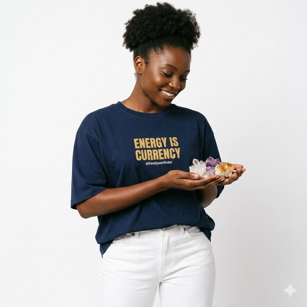 Energy Is Currency — Oversized Statement Tee