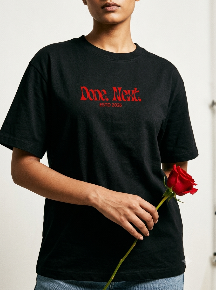Done. Next. Oversized Tee