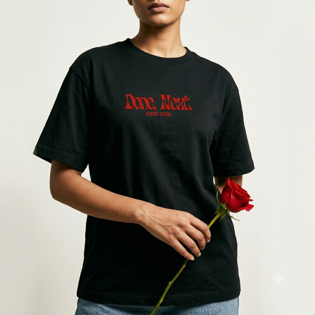 Done. Next. Oversized Tee