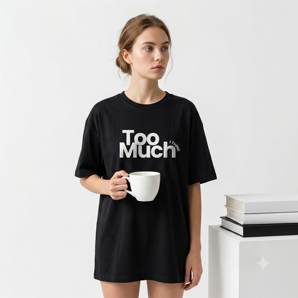 "Too Much, I Think" Oversized Tee