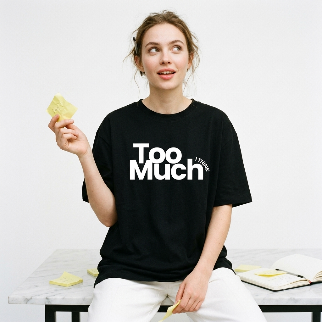 "Too Much, I Think" Oversized Tee