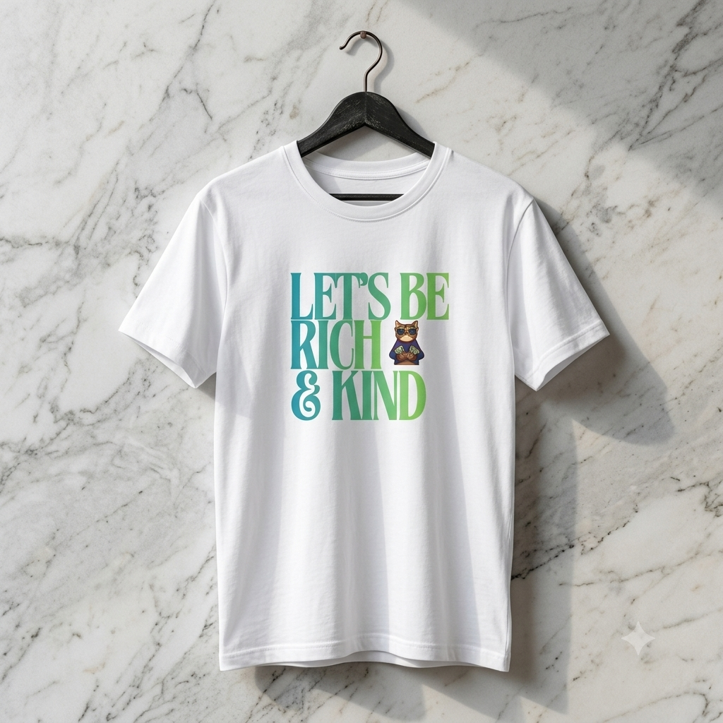 Let's Be Rich & Kind Oversized Tee
