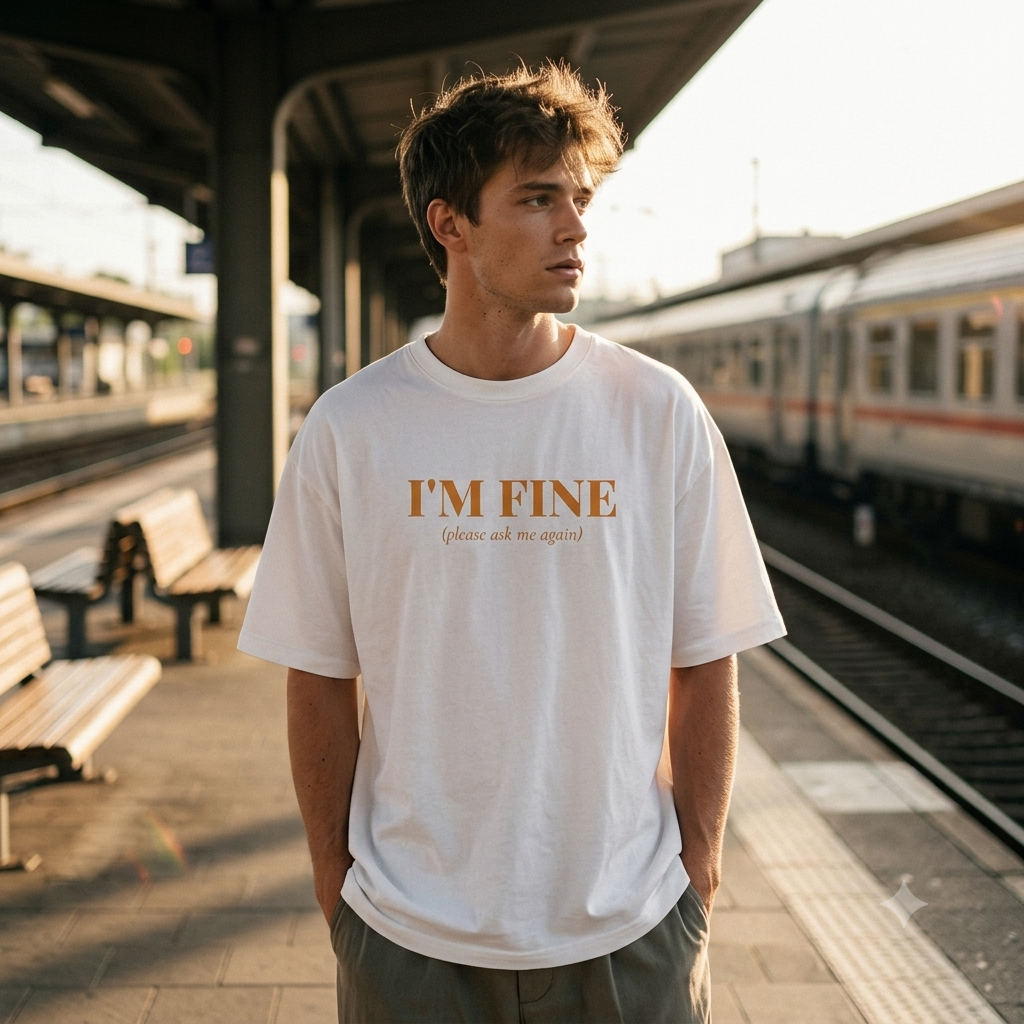 I'm Fine (Please Ask Me Again) Oversized Tee