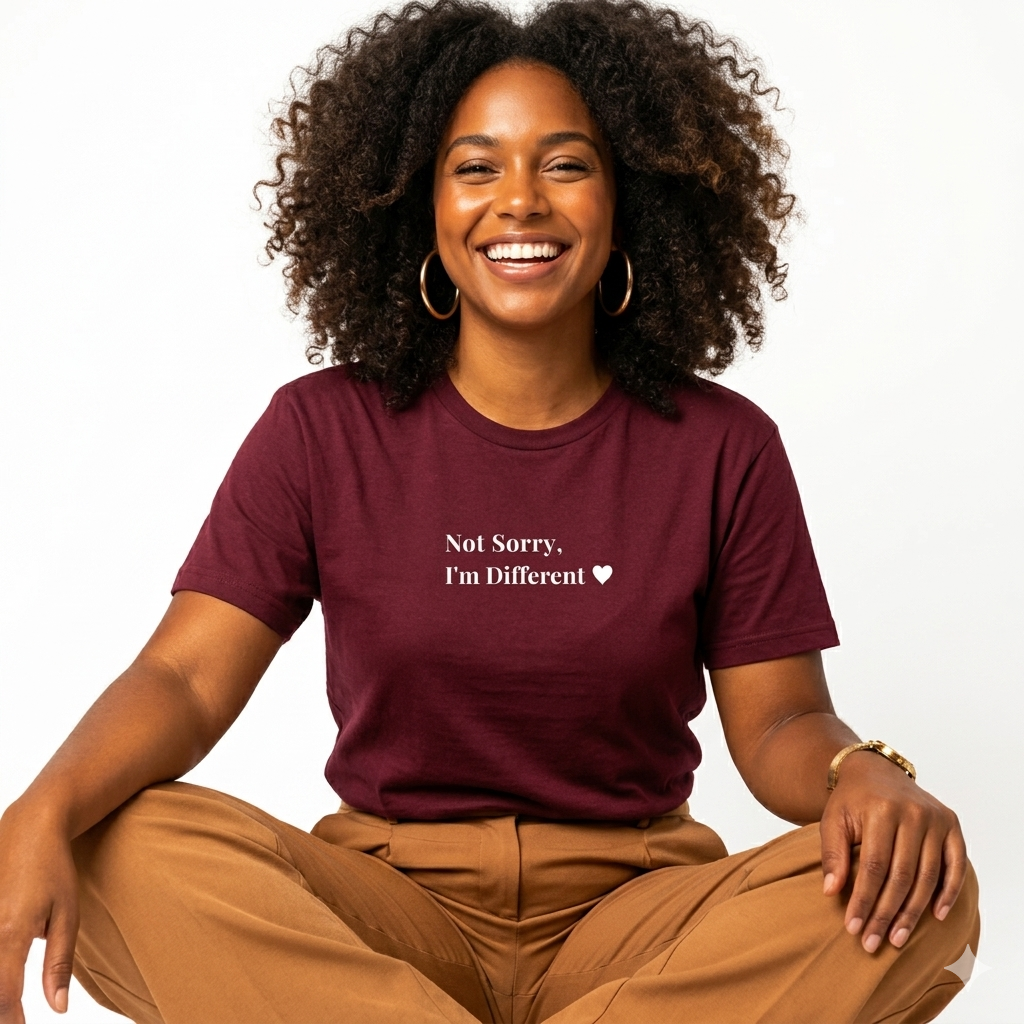 Not Sorry, I'm Different ♥ — Regular Fit Statement Tee