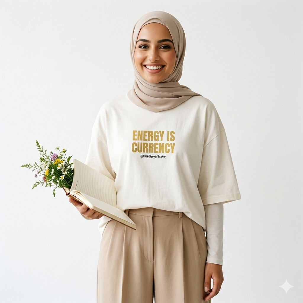 Energy Is Currency — Oversized Statement Tee
